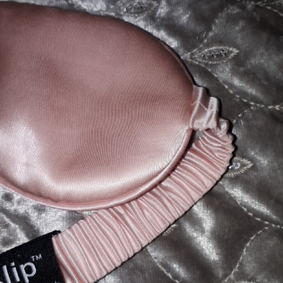 Slip Silk 100% Blush Silk Eye Mask & Slip 100% Silk Hair Tie Scrunchie Lot Set - Picture 7 of 10